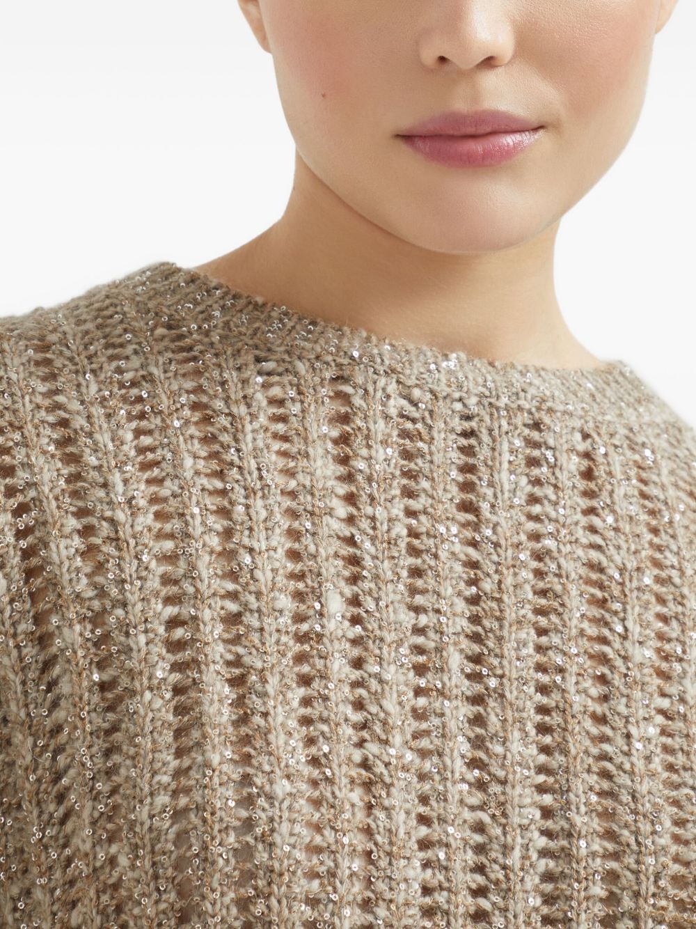 sequin-embellished sweater - 6