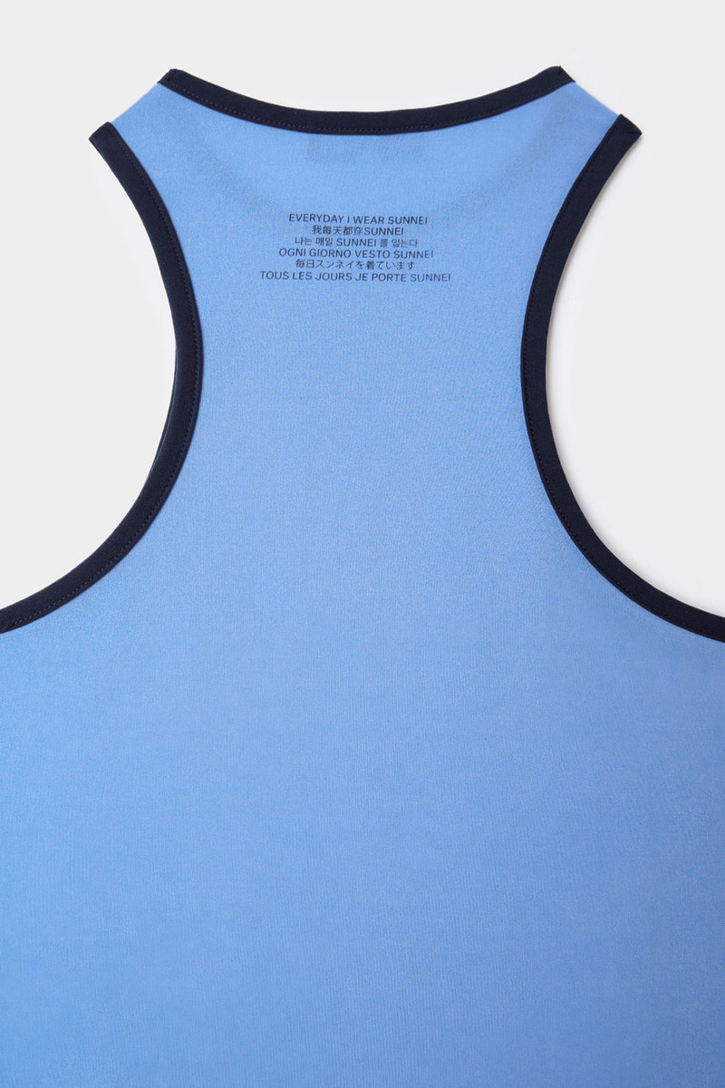 SUPER STRETCH HALTER TOP / blue 3