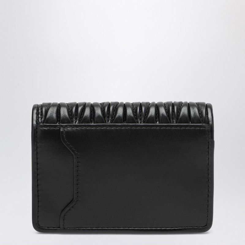 Miu Miu Black Card Holder In Matelassé Nappa Women - 2