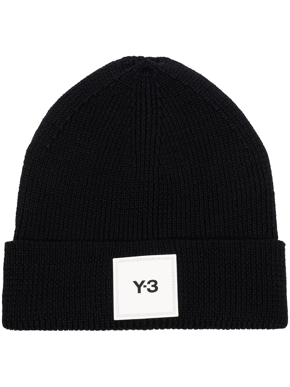 square logo patch beanie hat - 1