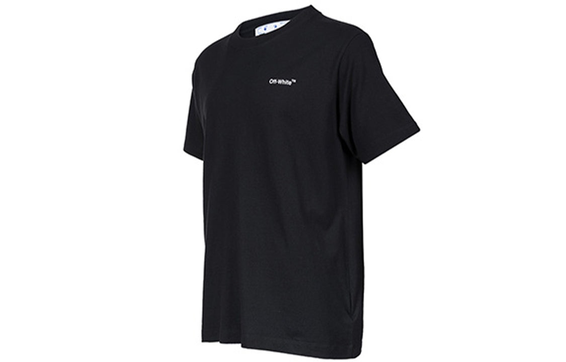 Men's Off-White SS22 Solid Color Cotton Printing Short Sleeve Black T-Shirt OMAA027S22JER0101001 - 3