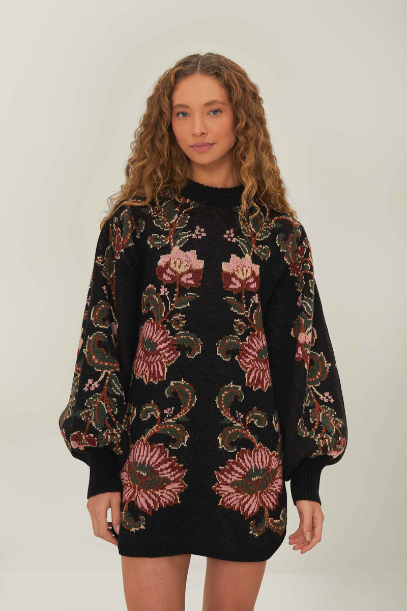 Black Ravenala Knit Mini Dress 1