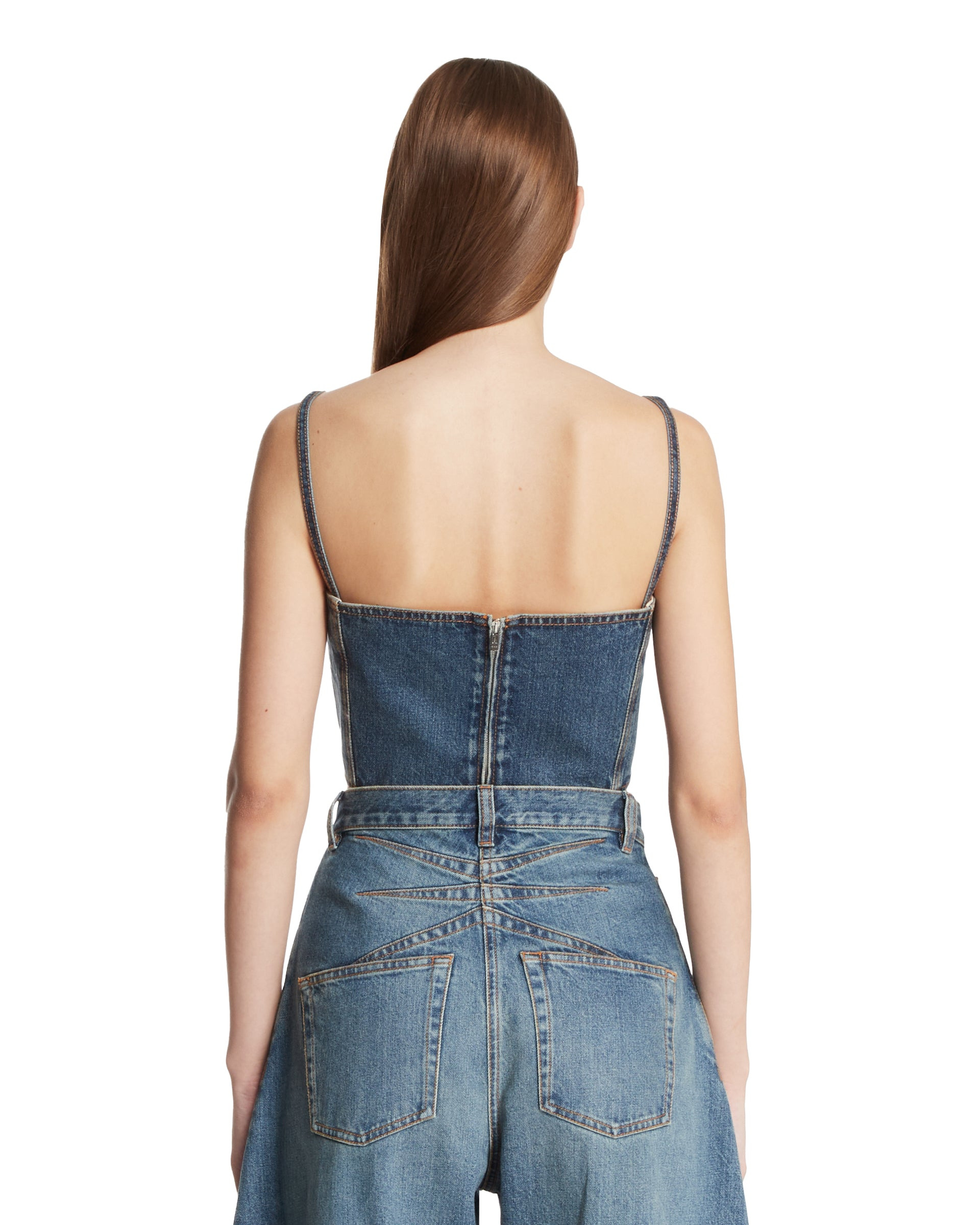 Blue Denim Bustier - 3