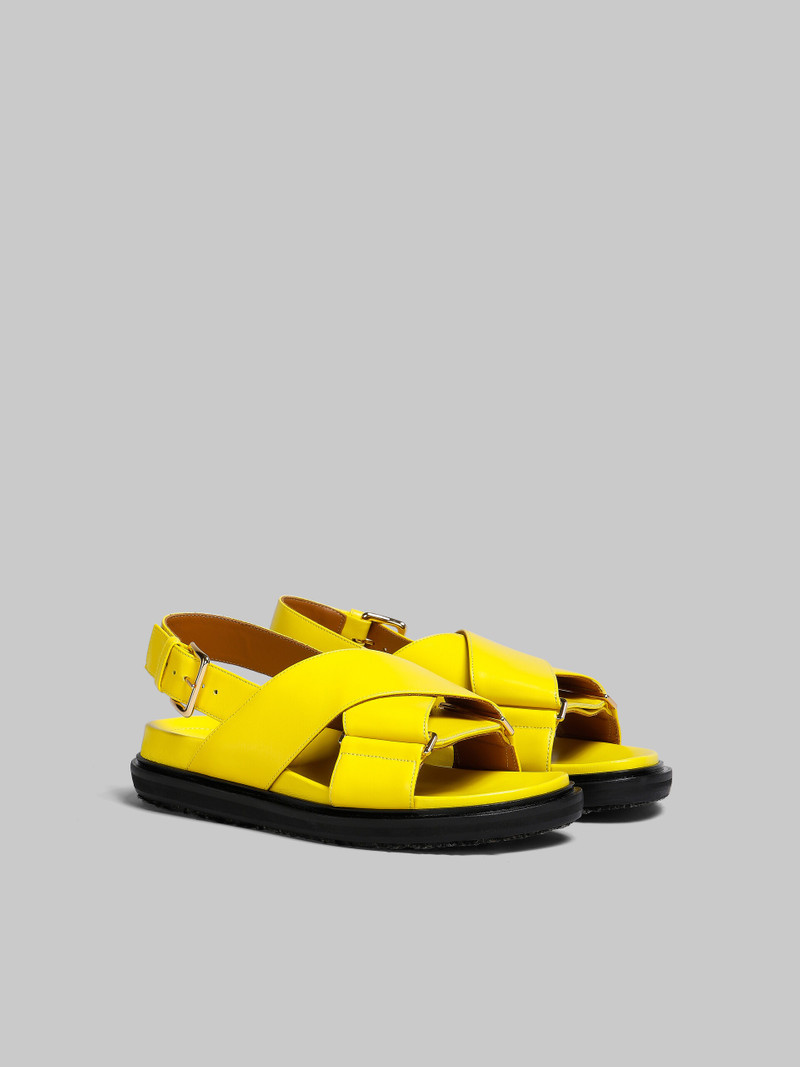 Marni YELLOW LEATHER FUSSBETT outlook