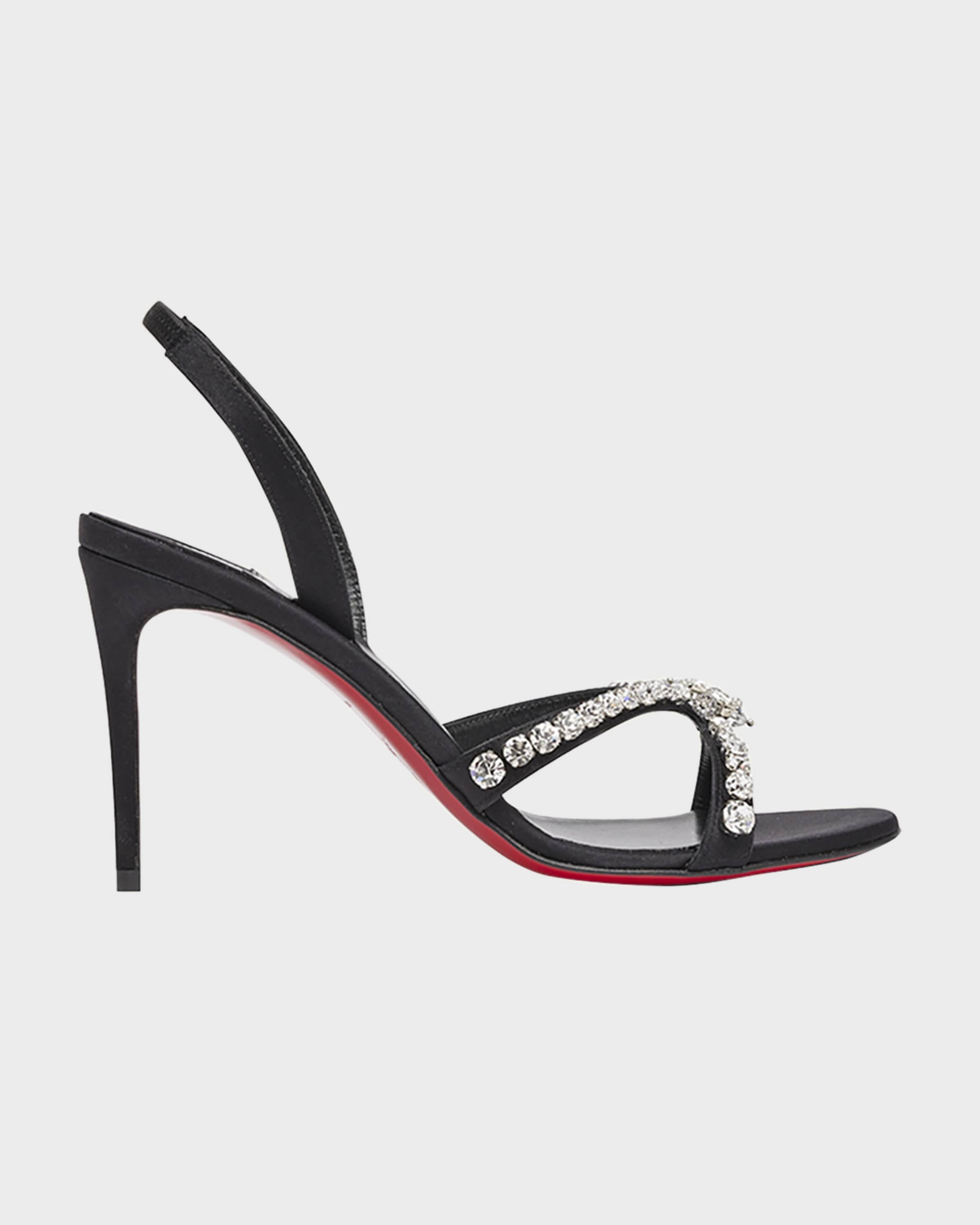 Emilia Embellished Red Sole Halter Sandals - 1