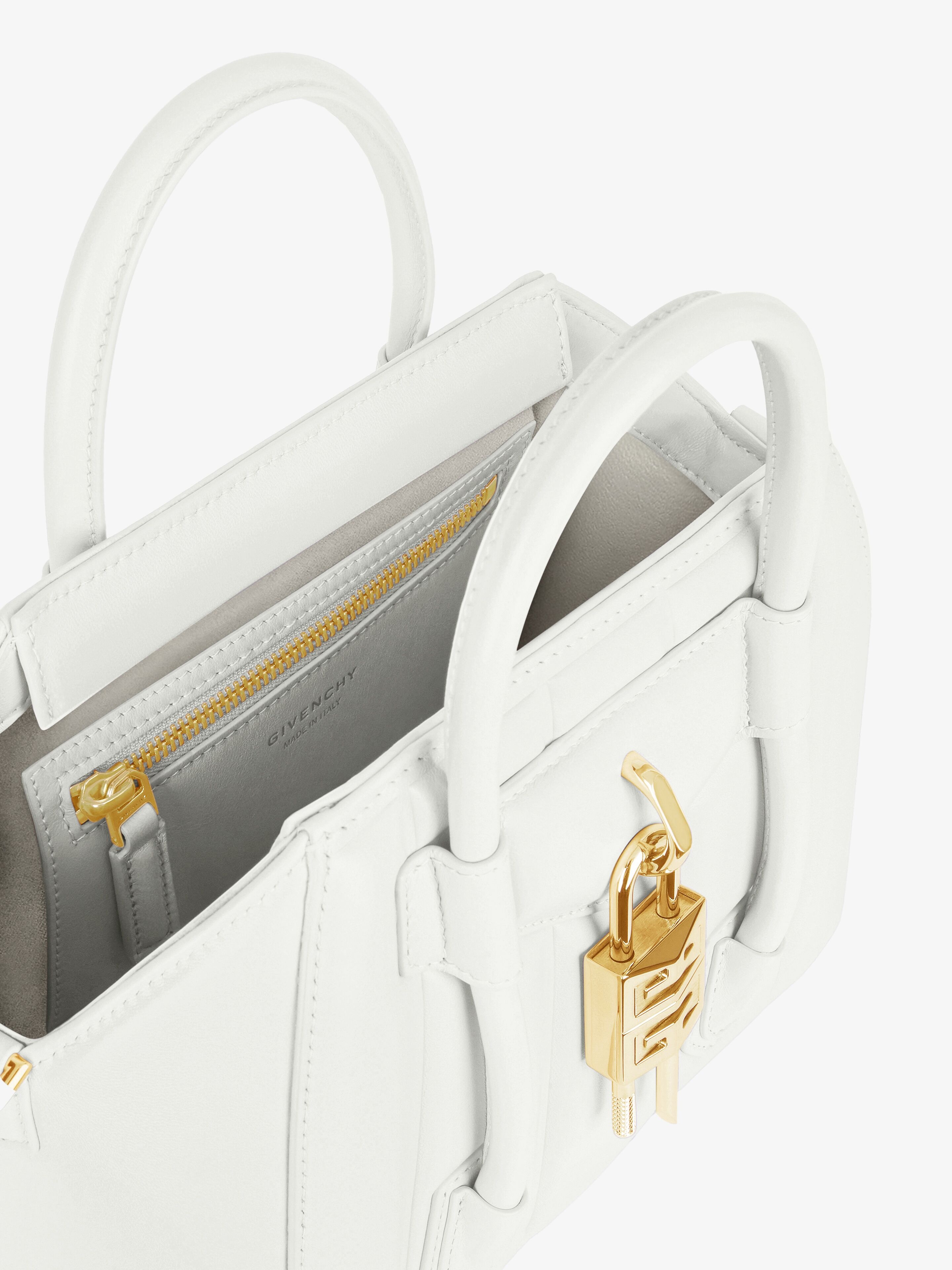 MINI ANTIGONA LOCK BAG IN BOX LEATHER - 4