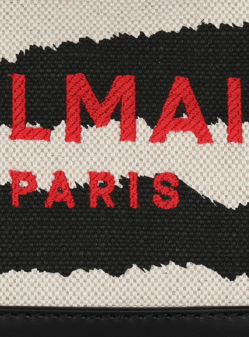 B-Army zebra print canvas bag with leather inserts 7