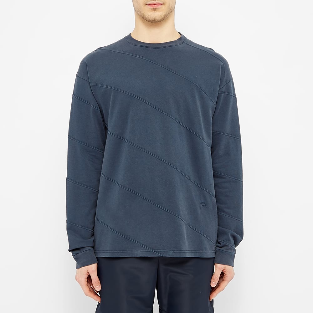 JW Anderson Long Sleeve Diagonal Panel Tee - 3