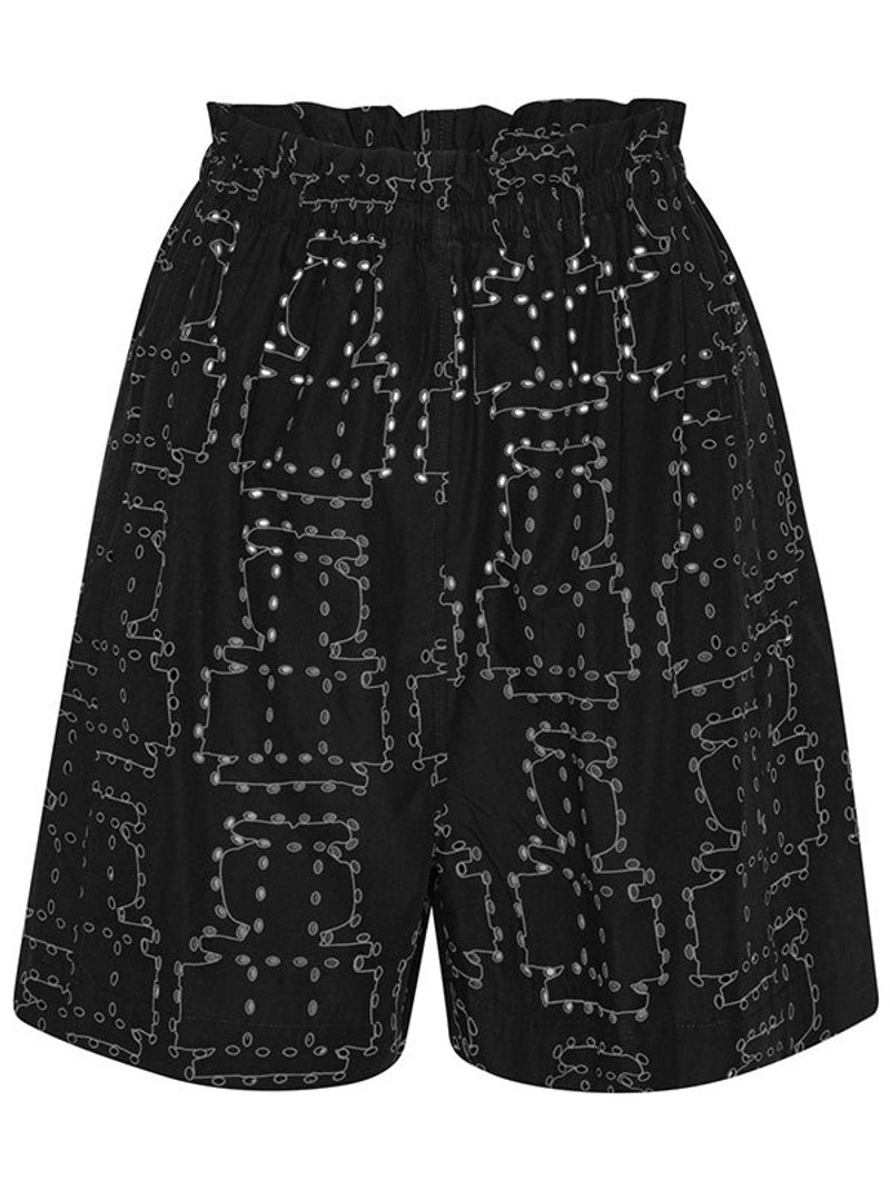 WAYBILL SHORTS - BLACK PUNCHED BOXES 1