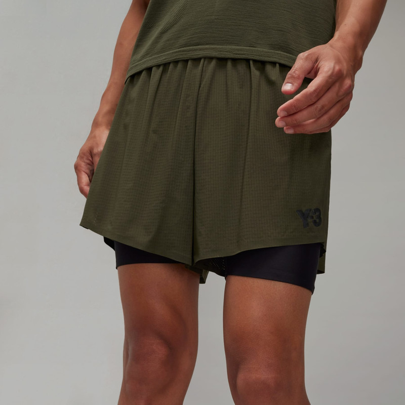 Y-3 Running Shorts with Tights 6