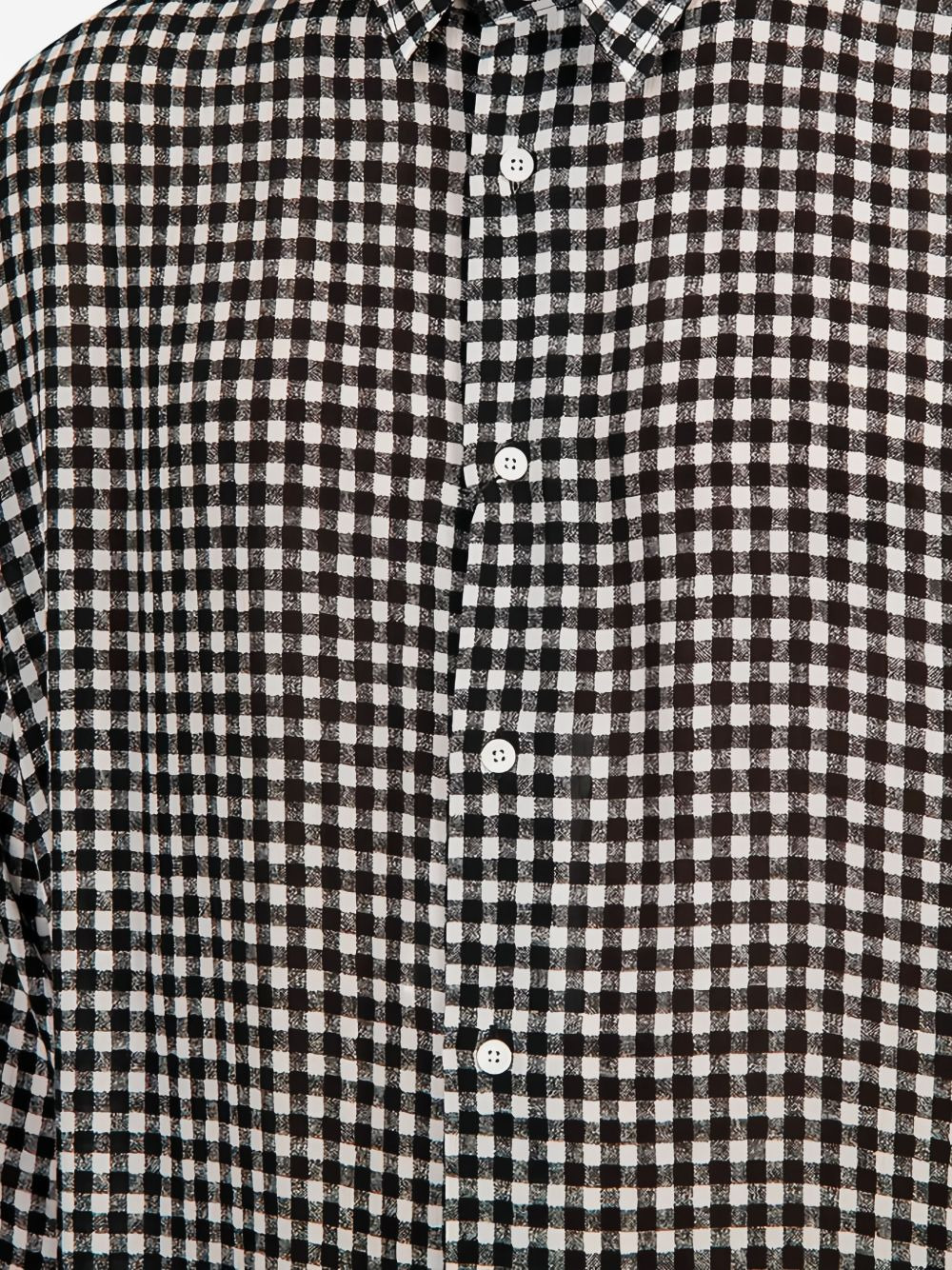gingham-pattern cotton shirt - 5