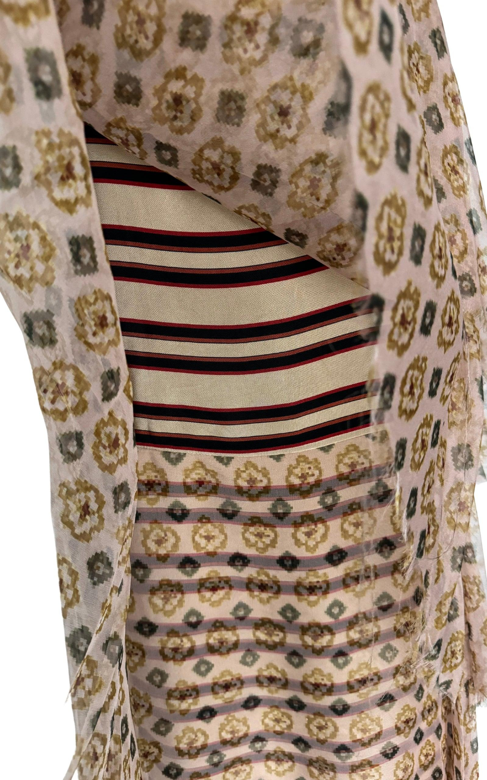 Tiered Chiffon Slip Silk Dress - 9
