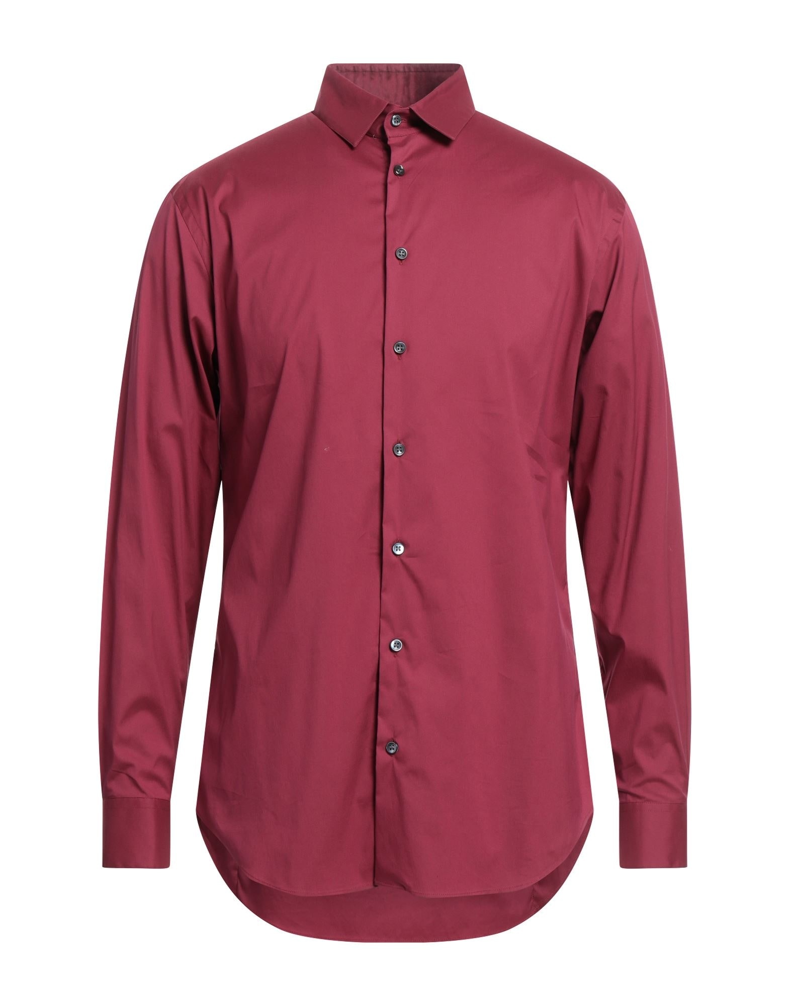 Brick red Men's Solid Color Shirt - 1