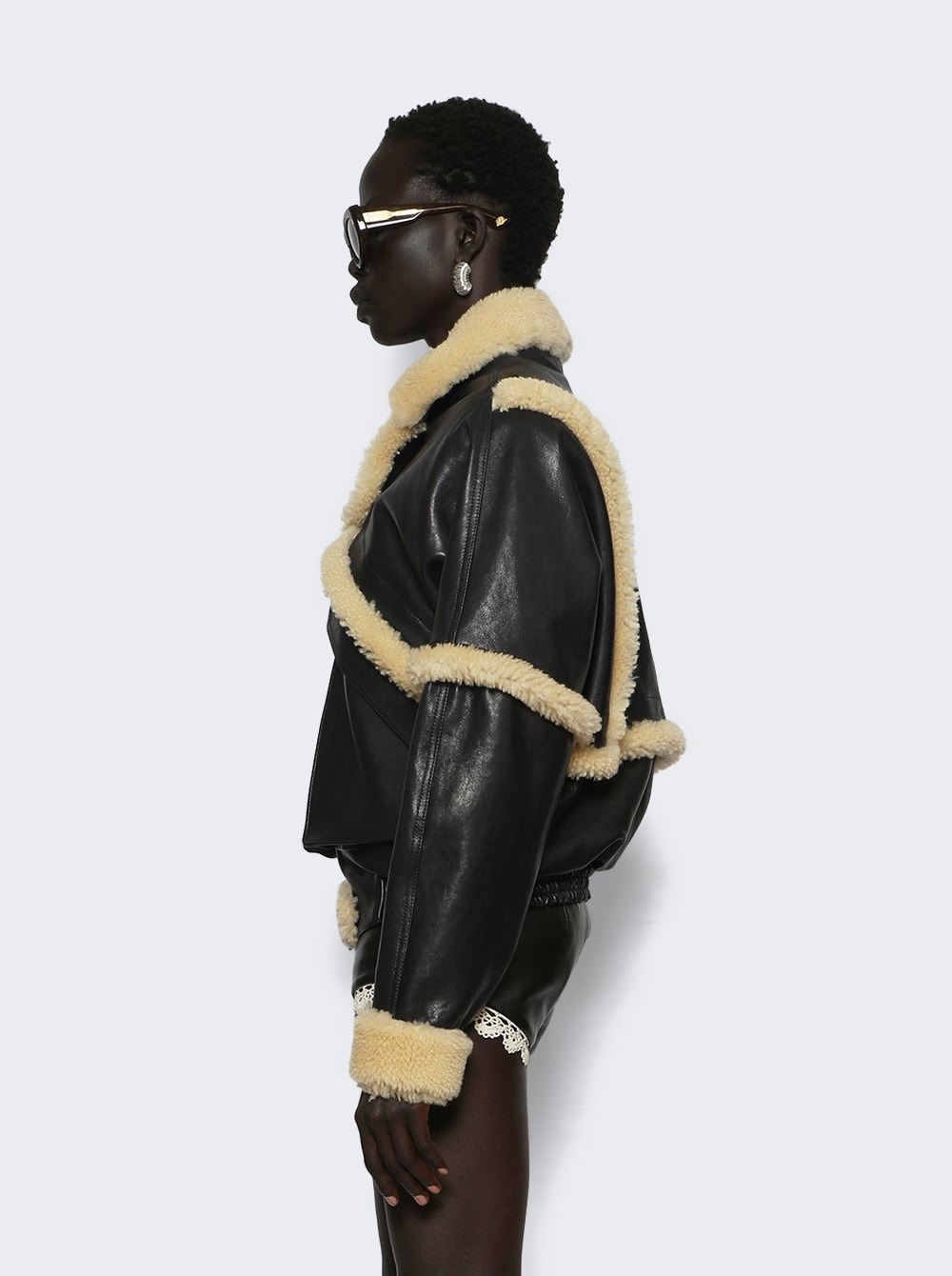 Sherling Bomber Jacket Navy - 3