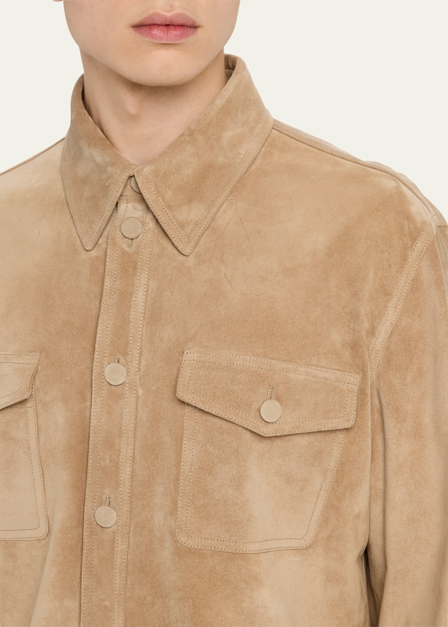 Men's Lucas Suede Overshirt - 5