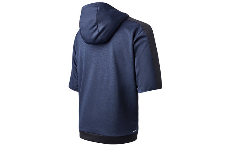 New Balance Tenacity Lightweight Knit Short Sleeve Hoodie 'Blue' MT11026-ECR - 2