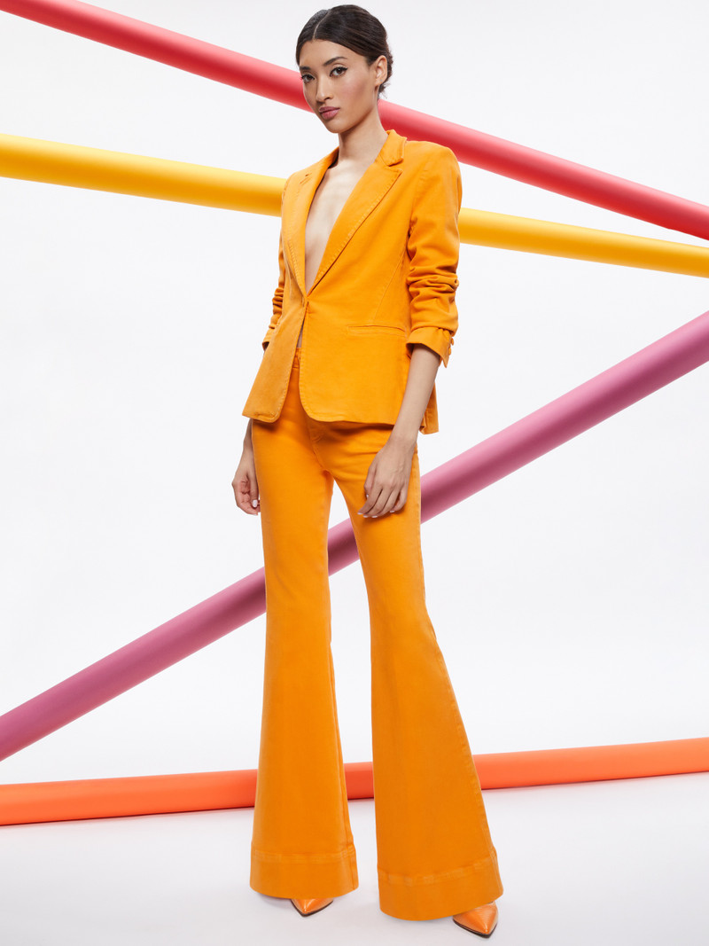 Alice + Olivia MACEY DENIM FITTED BLAZER outlook