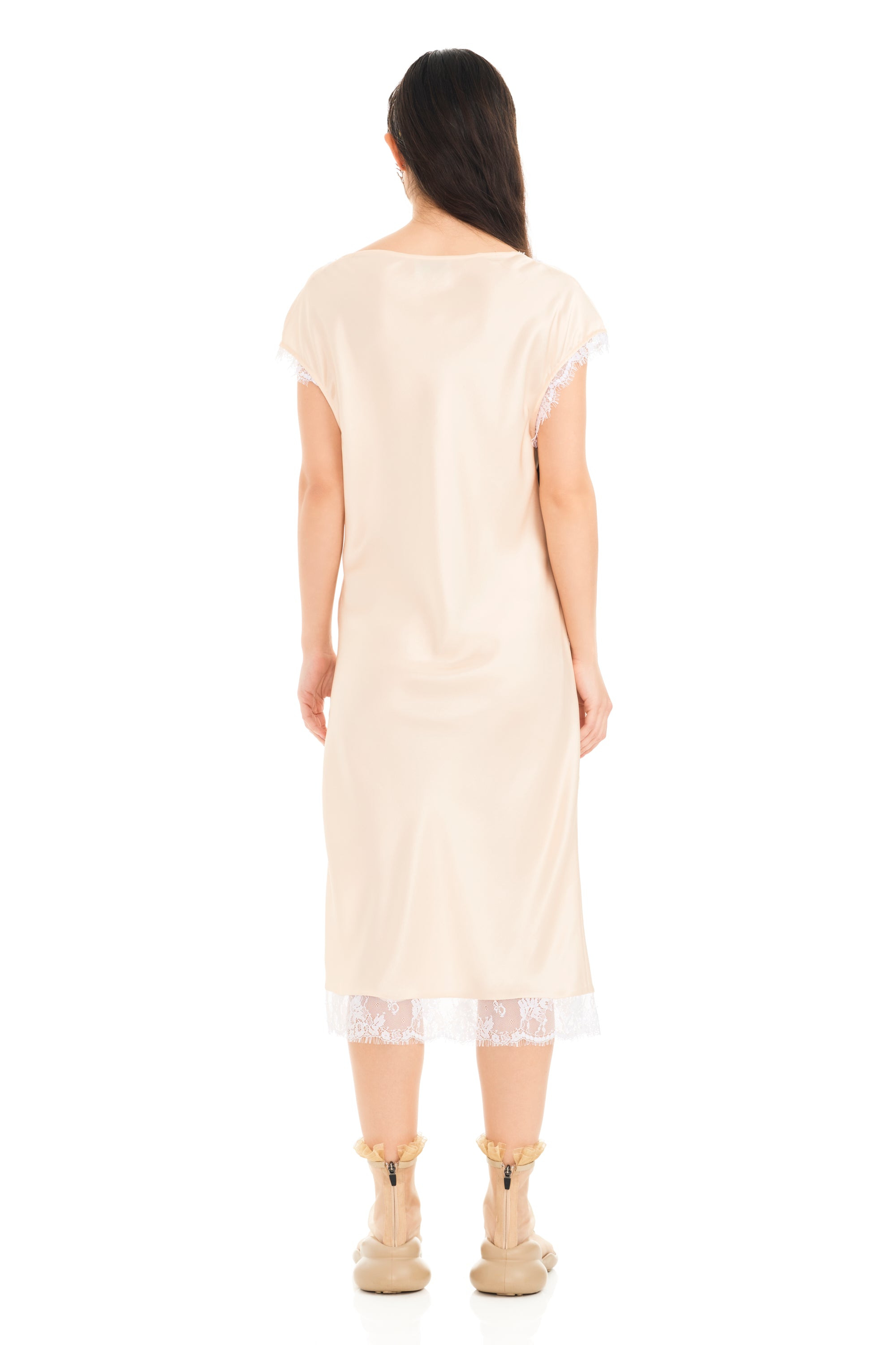 BUTTER FADED FLOWER WATERLILY MIDI DRESS - 6