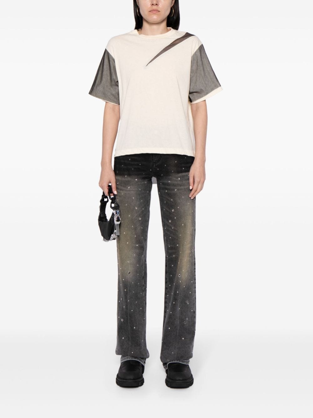 layered cotton T-shirt - 2