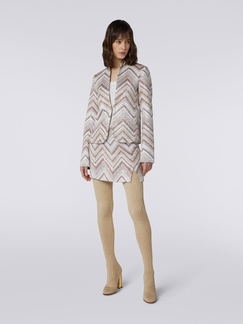 Missoni Viscose blend blazer with chevron pattern and sequins outlook