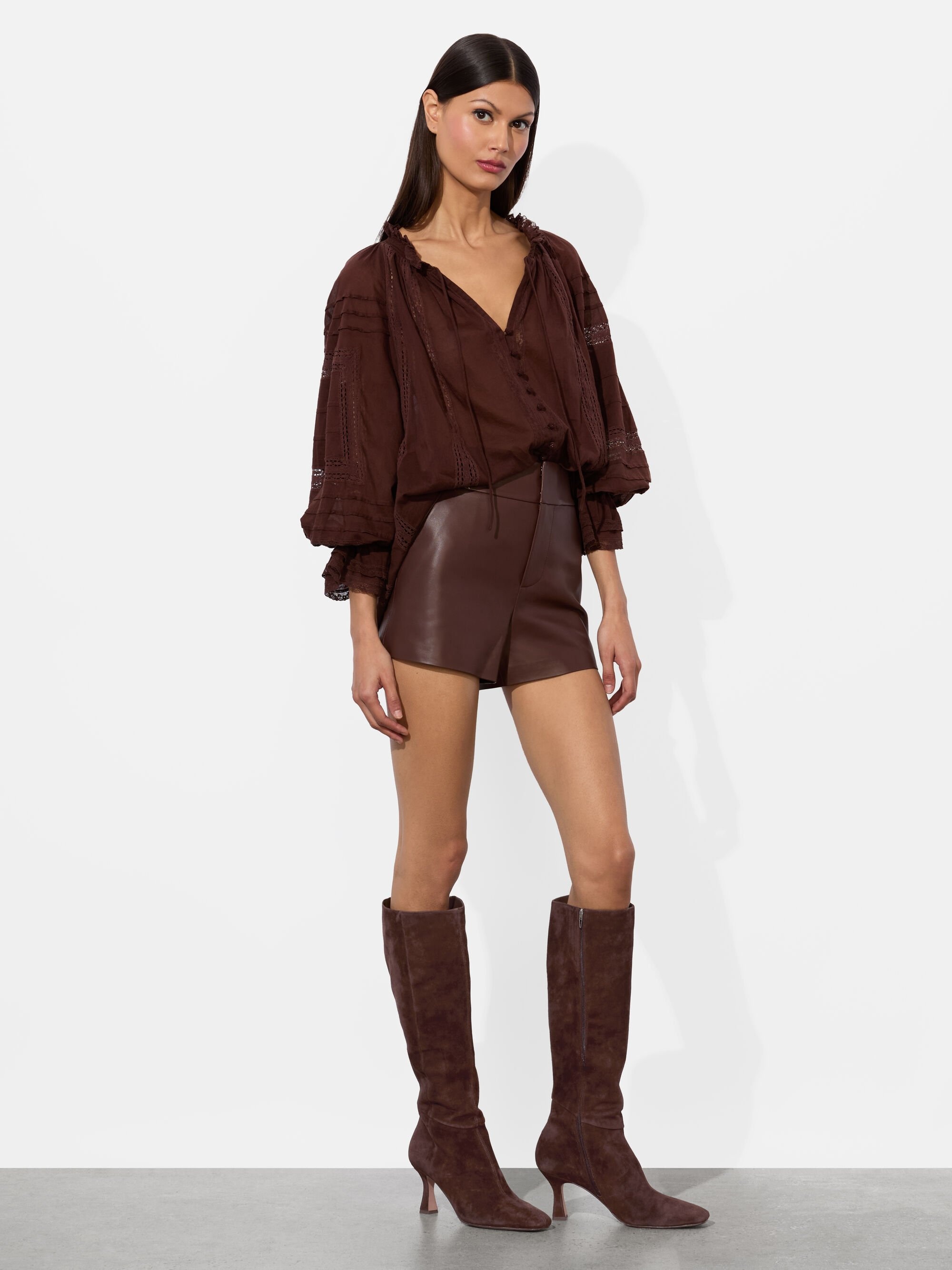 CADY LEATHER SHORT - 6