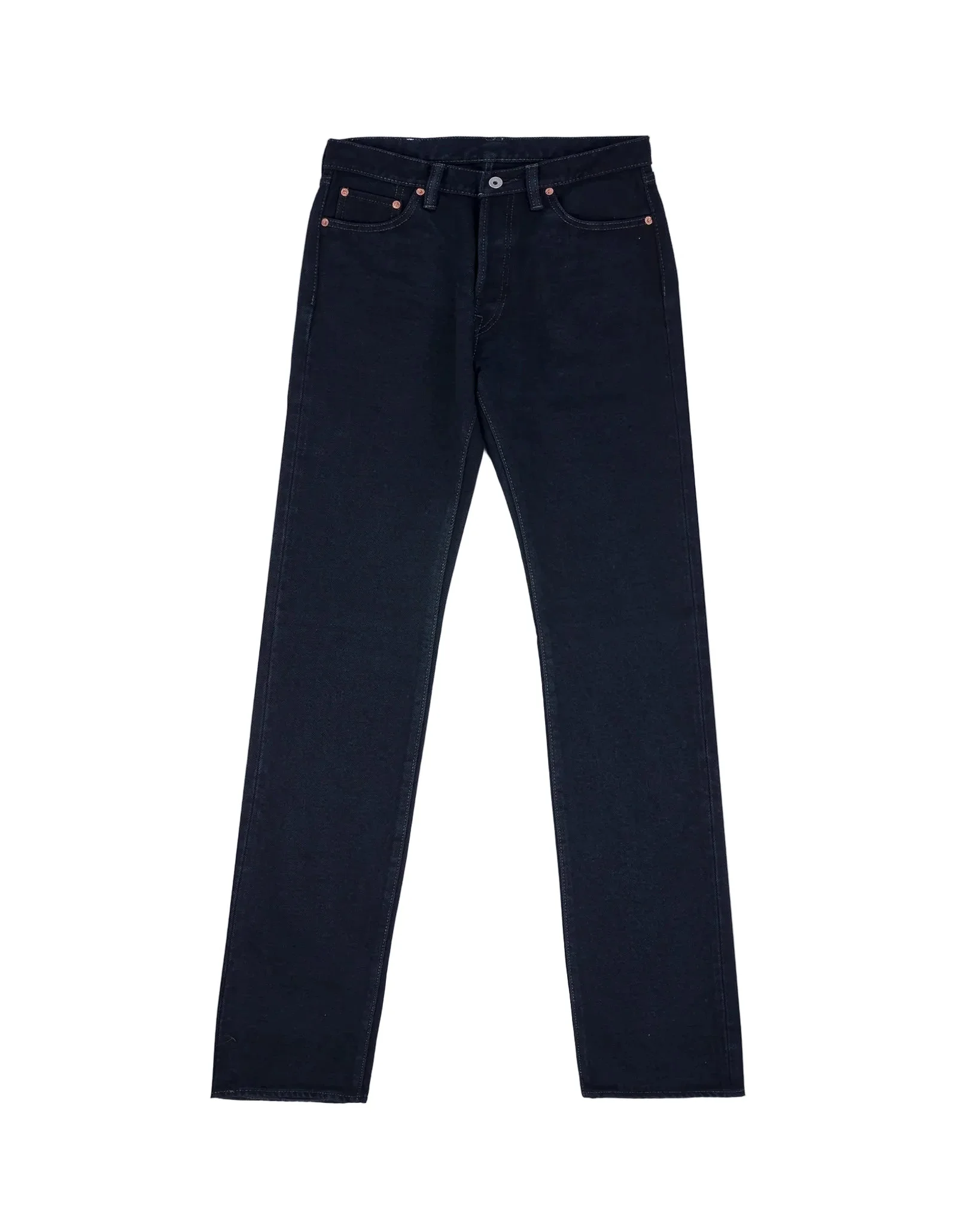 IH-634S-B 21oz Selvedge Denim Straight Cut Jeans - Indigo Overdyed Black - 1