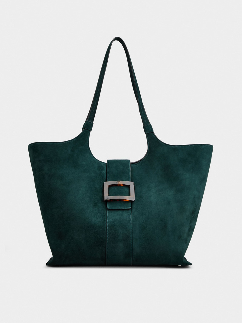 Belle Vivier Medium Shopping Bag in suede 1