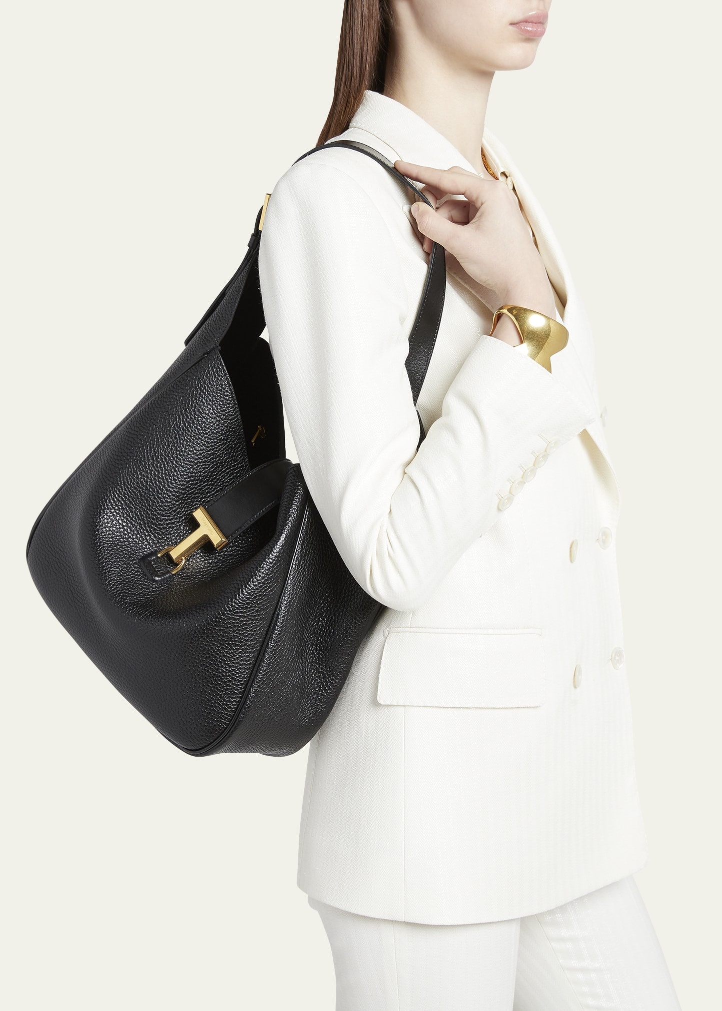 Monarch Medium Hobo Bag in Leather - 2