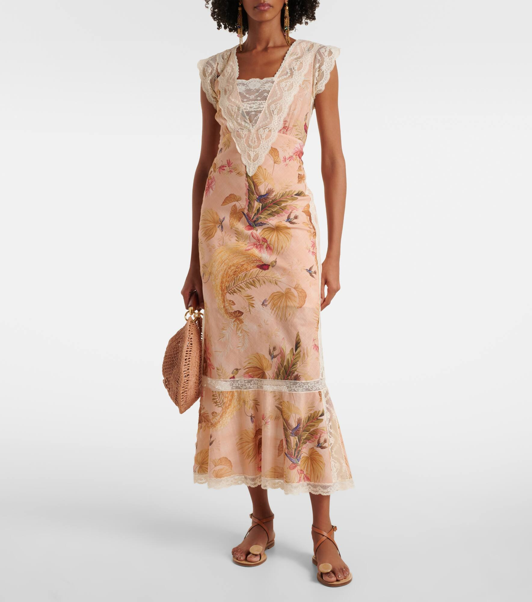 Ascension floral cotton midi dress - 2