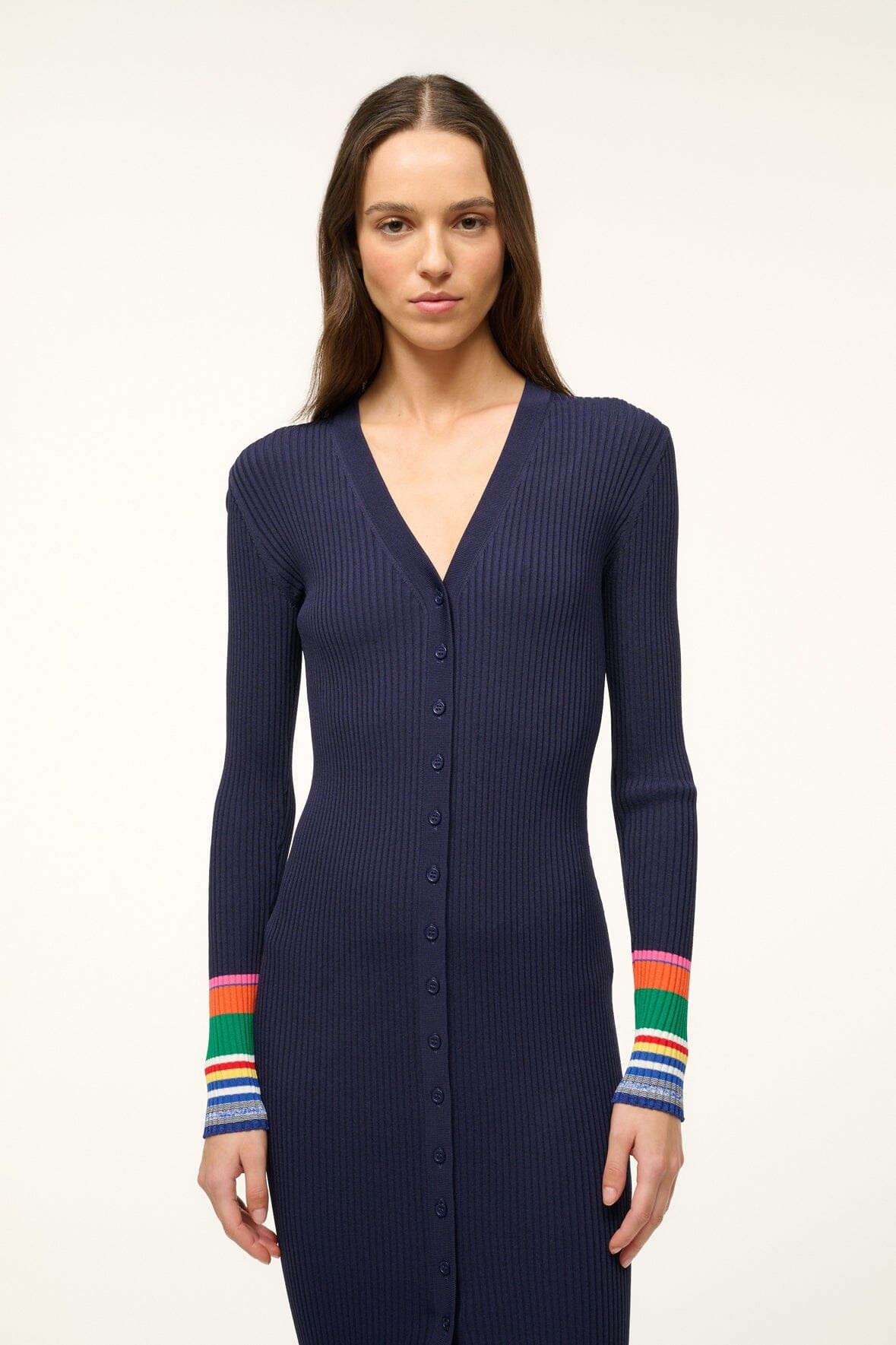 STAUD SHOKO SWEATER NAVY MULTI - 3