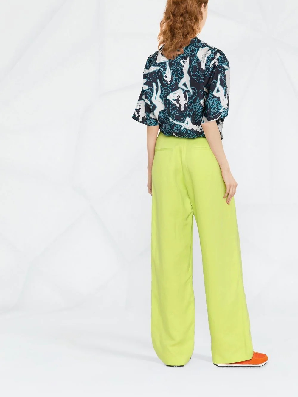 high-waisted wide-leg trousers - 3