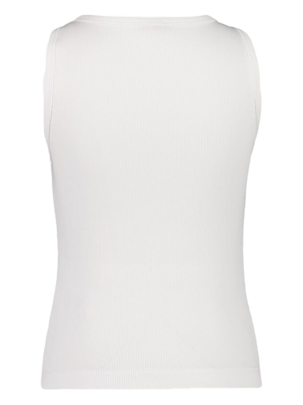 ribbed logo-plaque tank top - 2