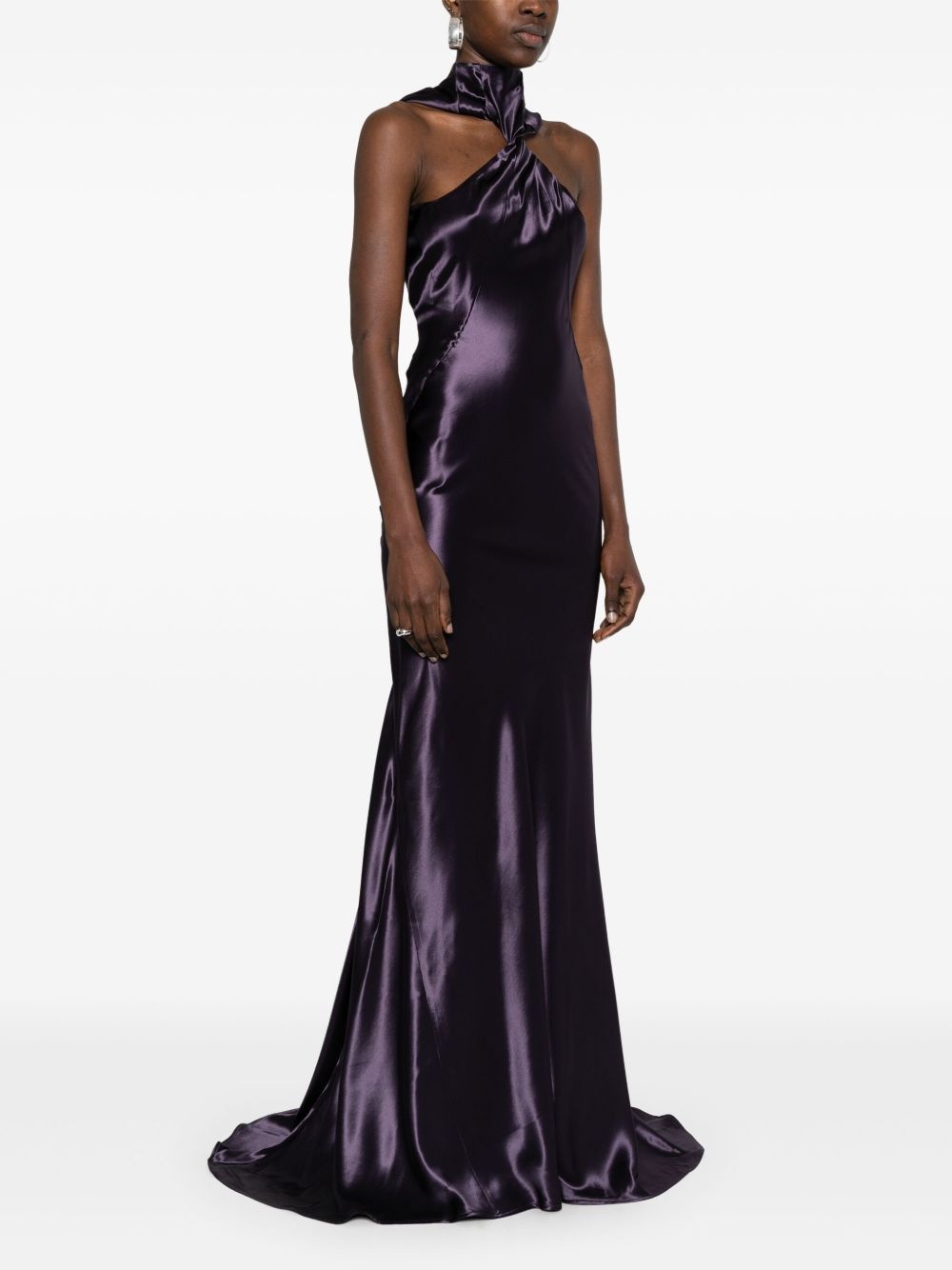 satin maxi dress - 3