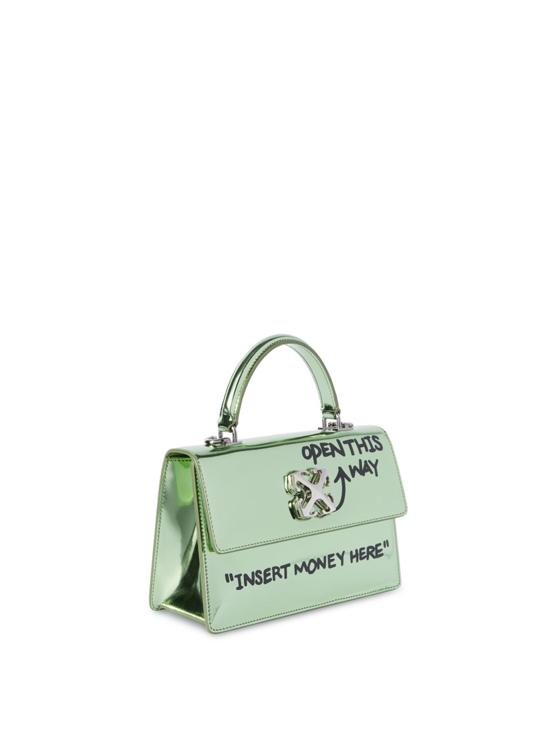 Off-White Green Jitney 1.4 Quote Top Handle Bag outlook