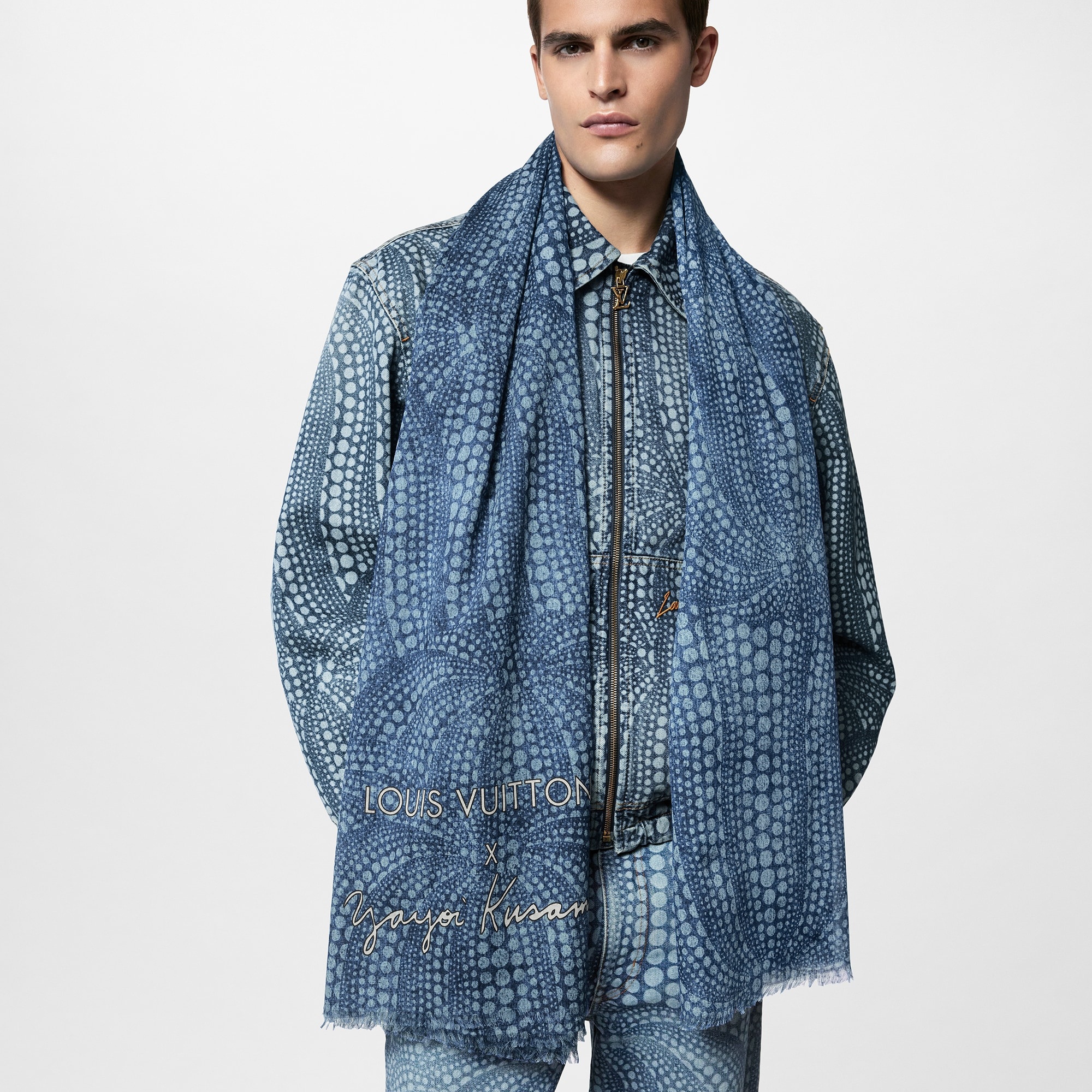 LV x YK Denim Pumpkin Stole - 7