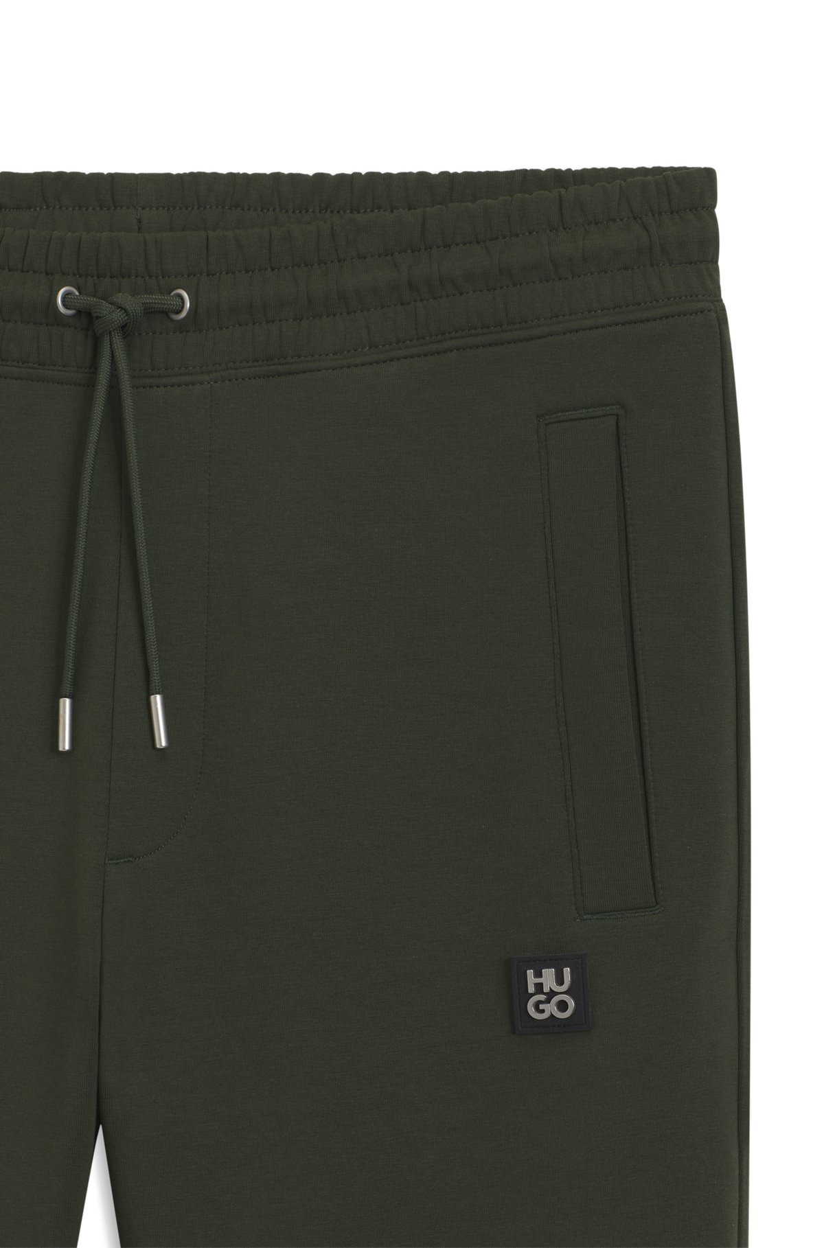 COTTON TRACKSUIT BOTTOMS WITH STACKED LOGO - 6