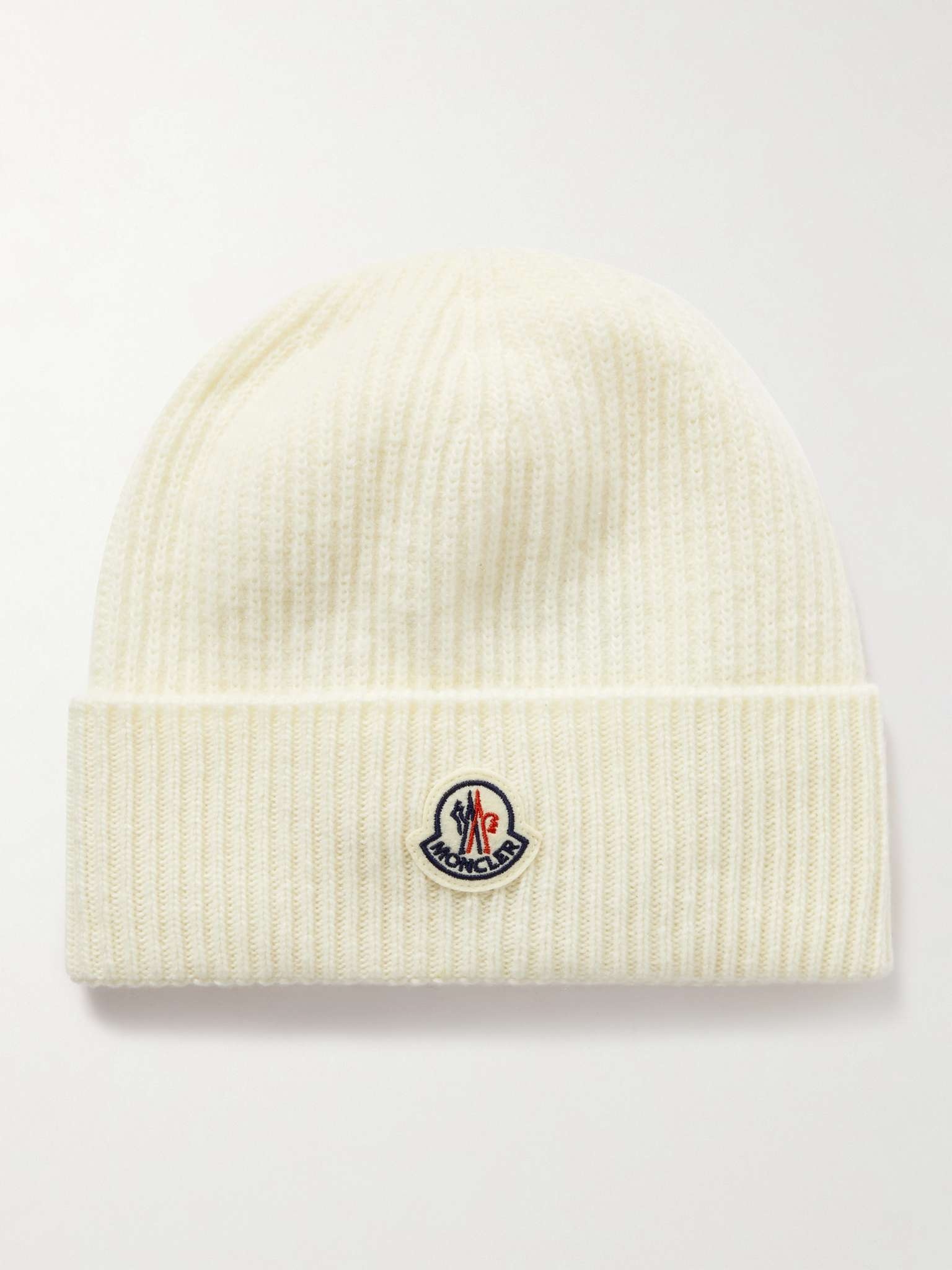 Appliquéd Ribbed Virgin Wool and Cashmere-Blend Beanie - 1