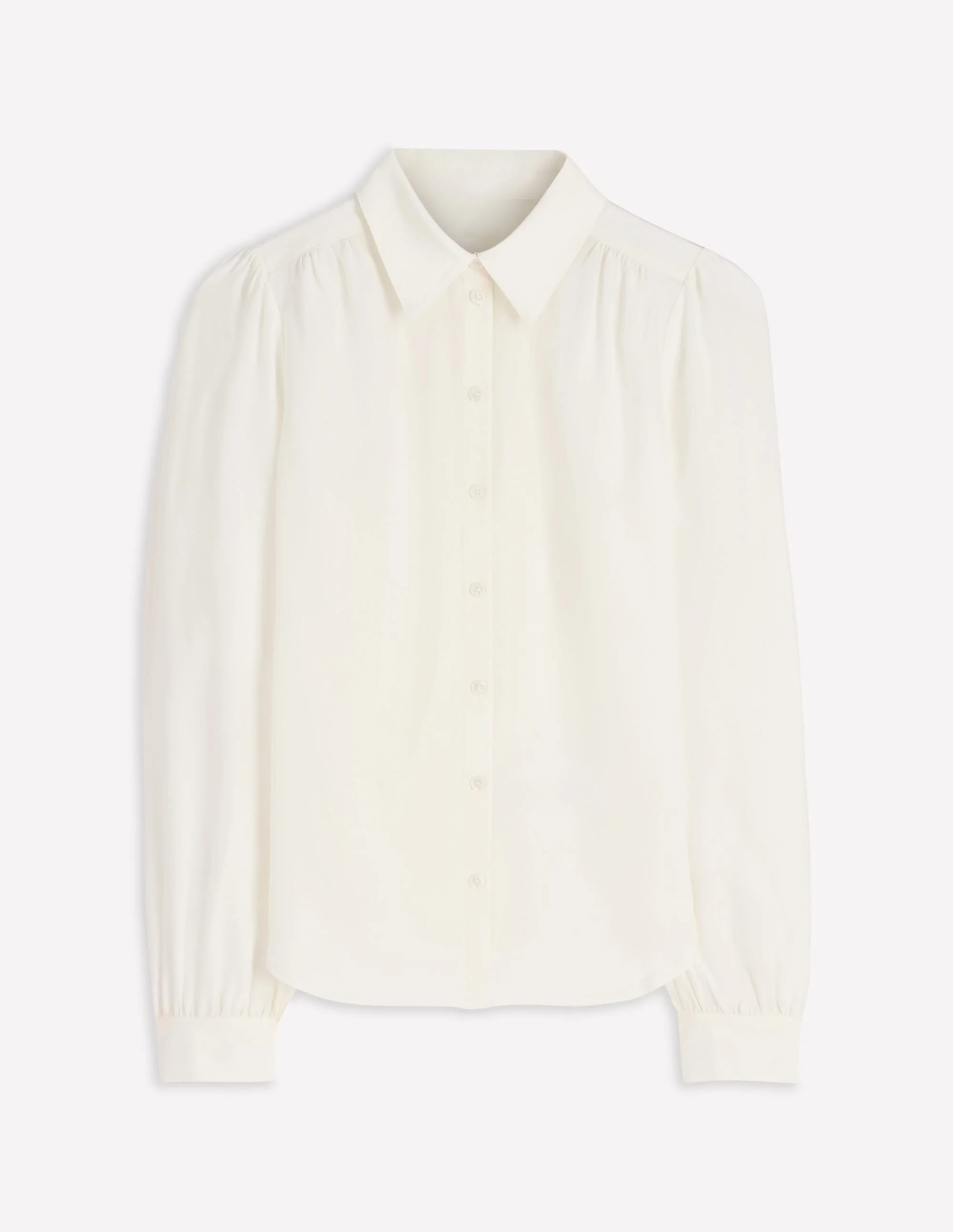 Sara Silk Shirt-Ivory - 1