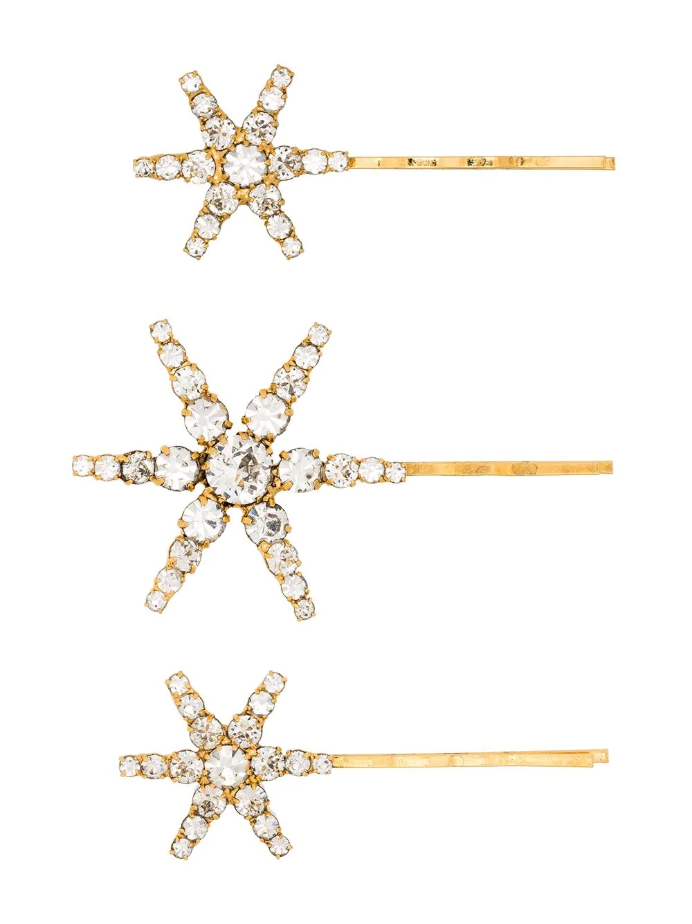 Aurelia gold-tone crystal-embellished hair pins - 1