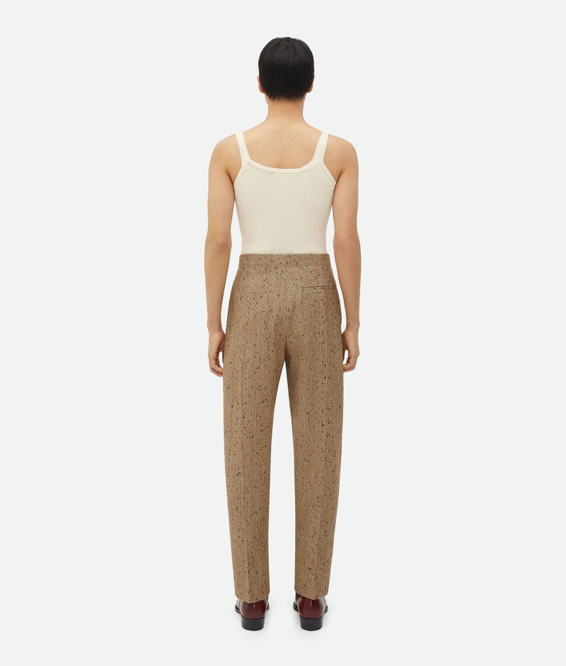 Straight Leg Knotted Wool Trousers 3