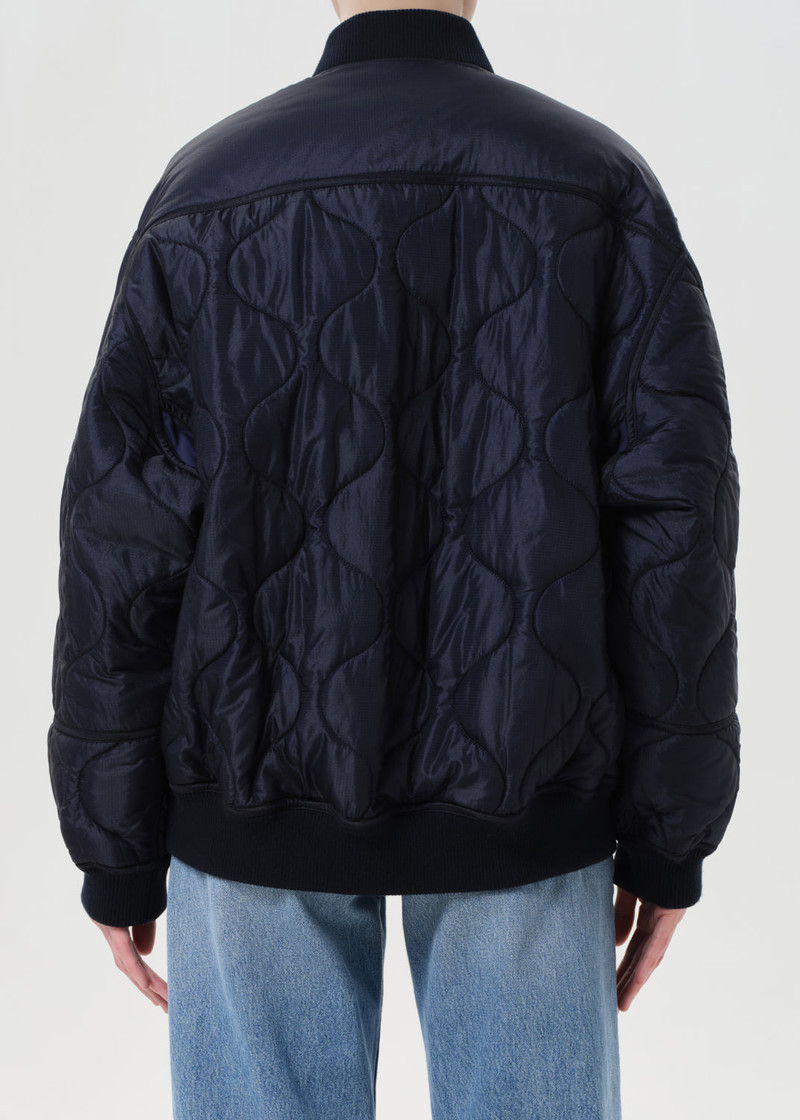 AGOLDE ISLA QUILTED JACKET IN INK outlook