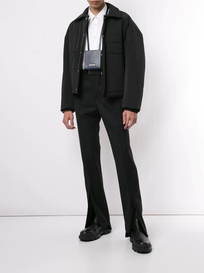 Wooyoungmi split-hem straight leg trousers outlook