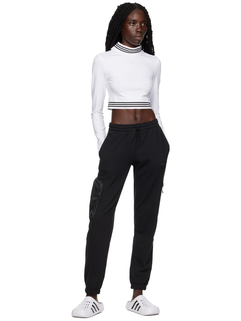 adidas Originals White Cropped Turtleneck outlook