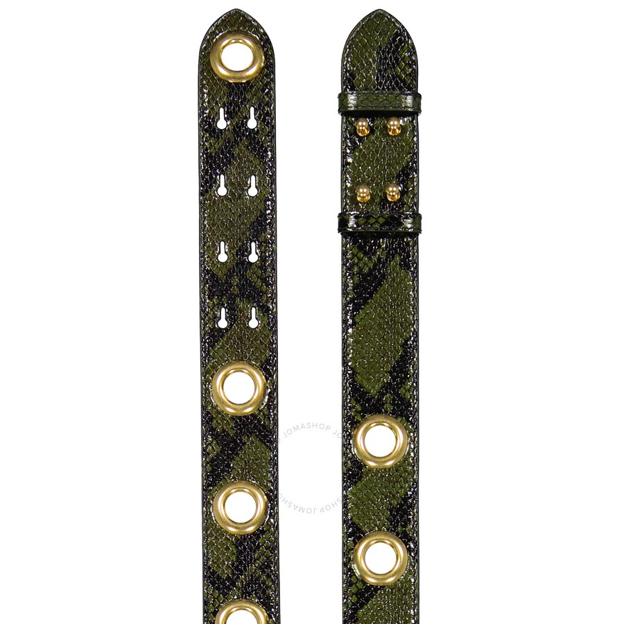 Burberry Ladies Antique Green Croco-embossed Leather Bag Strap - 2