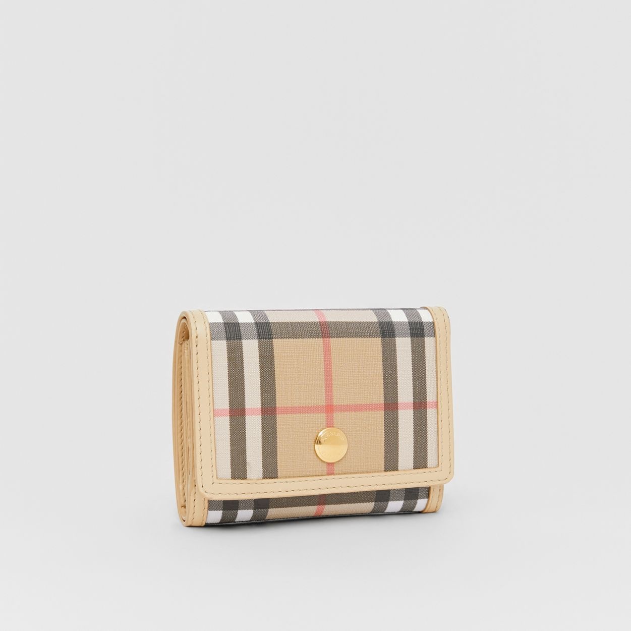 Small Vintage Check E-canvas Folding Wallet 4