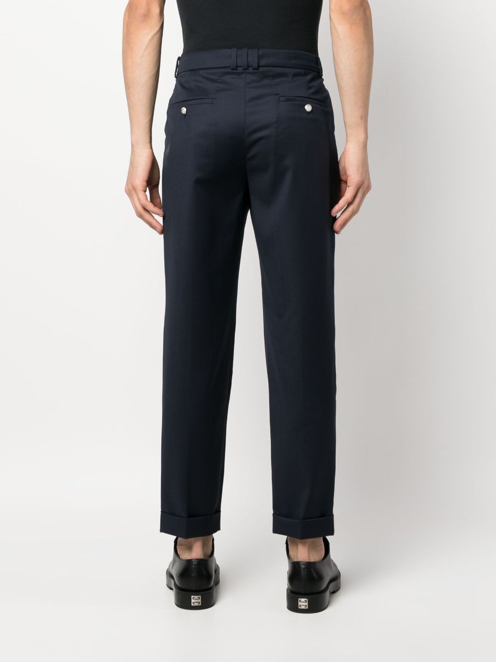 cropped straight-leg trousers - 4