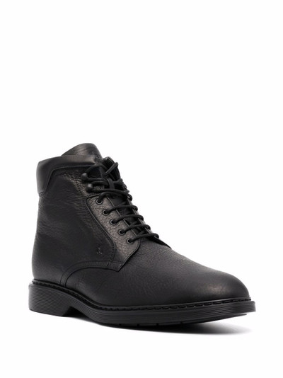 HOGAN lace-up leather boots outlook