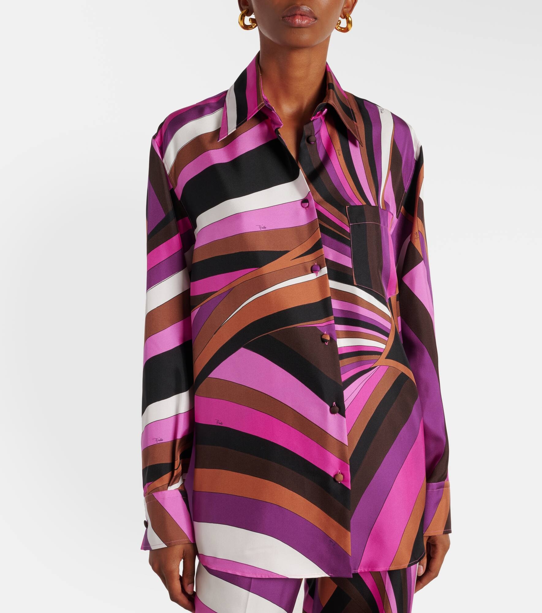 Iride silk twill shirt - 4