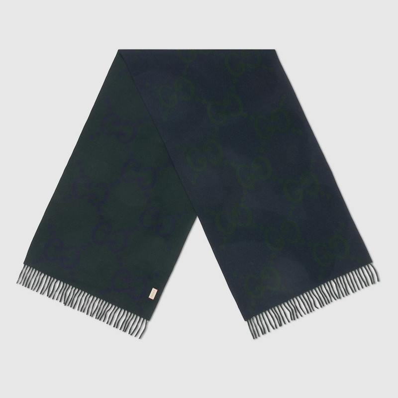 GUCCI GG cashmere jacquard scarf outlook