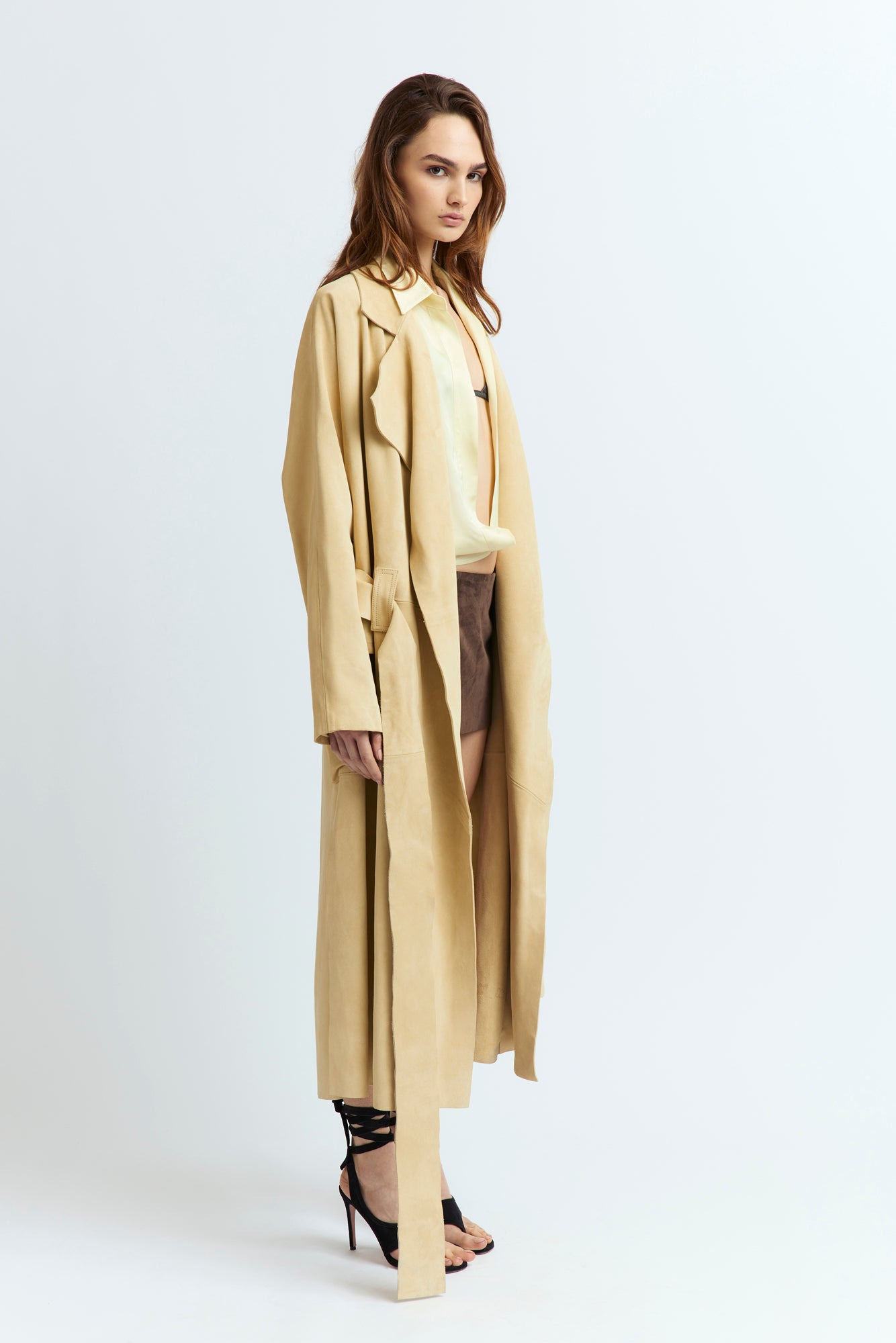 CINZIA COAT IN SUEDE - 3